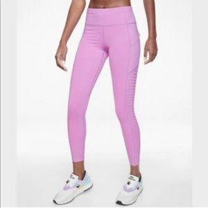 Athleta violet blush Contender Laser Cut 7/8 Tight